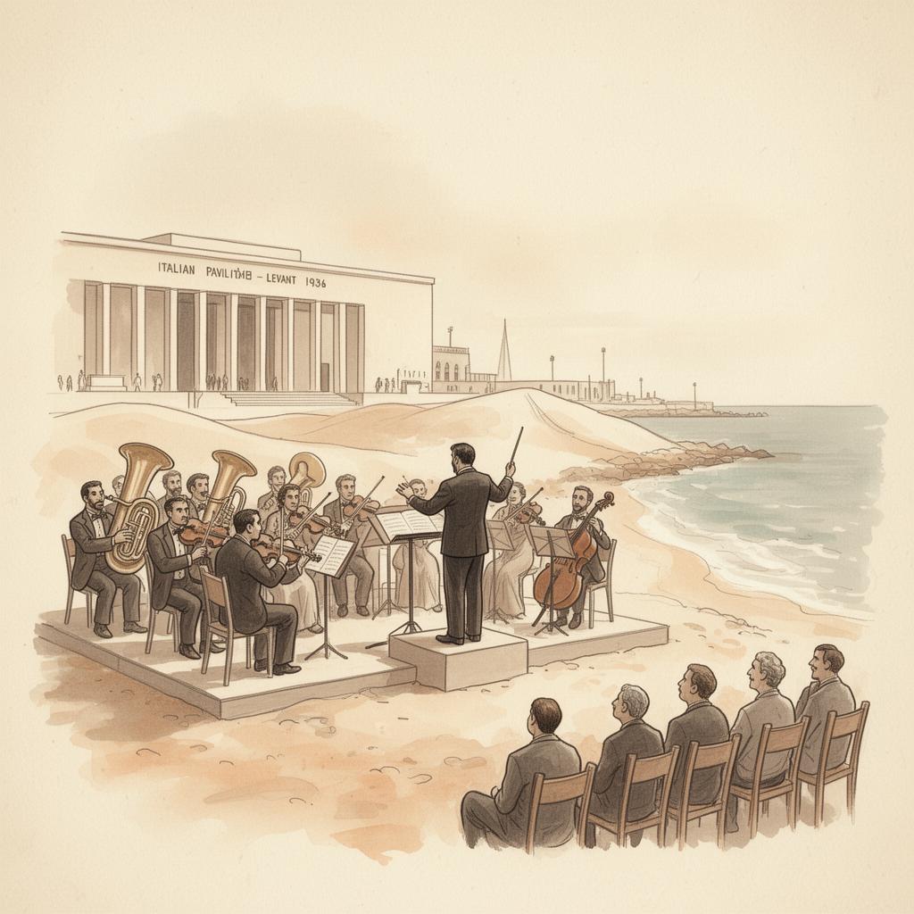 The sands of Tel Aviv at the site of the 1936 inaugural concert